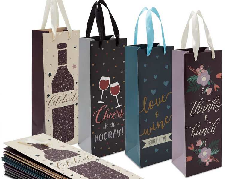 Geschenktüten für Flaschen als Geschenk